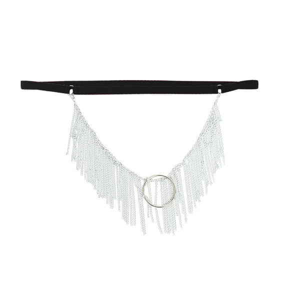 Tao Tao New Men's Fun Underwear Chain Ring Underwear Thong Plain Underwear Thong Mens Trendy Y2K Black