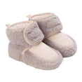 thumbnail image 1 of Tao Tao Newborn Baby Boys Girls Booties Socks Non Skid Soft Sole Infant Toddler Warm Winter House Slipper Crib Shoes Cozy Socks Shoes Gray 0 Months, 1 of 9