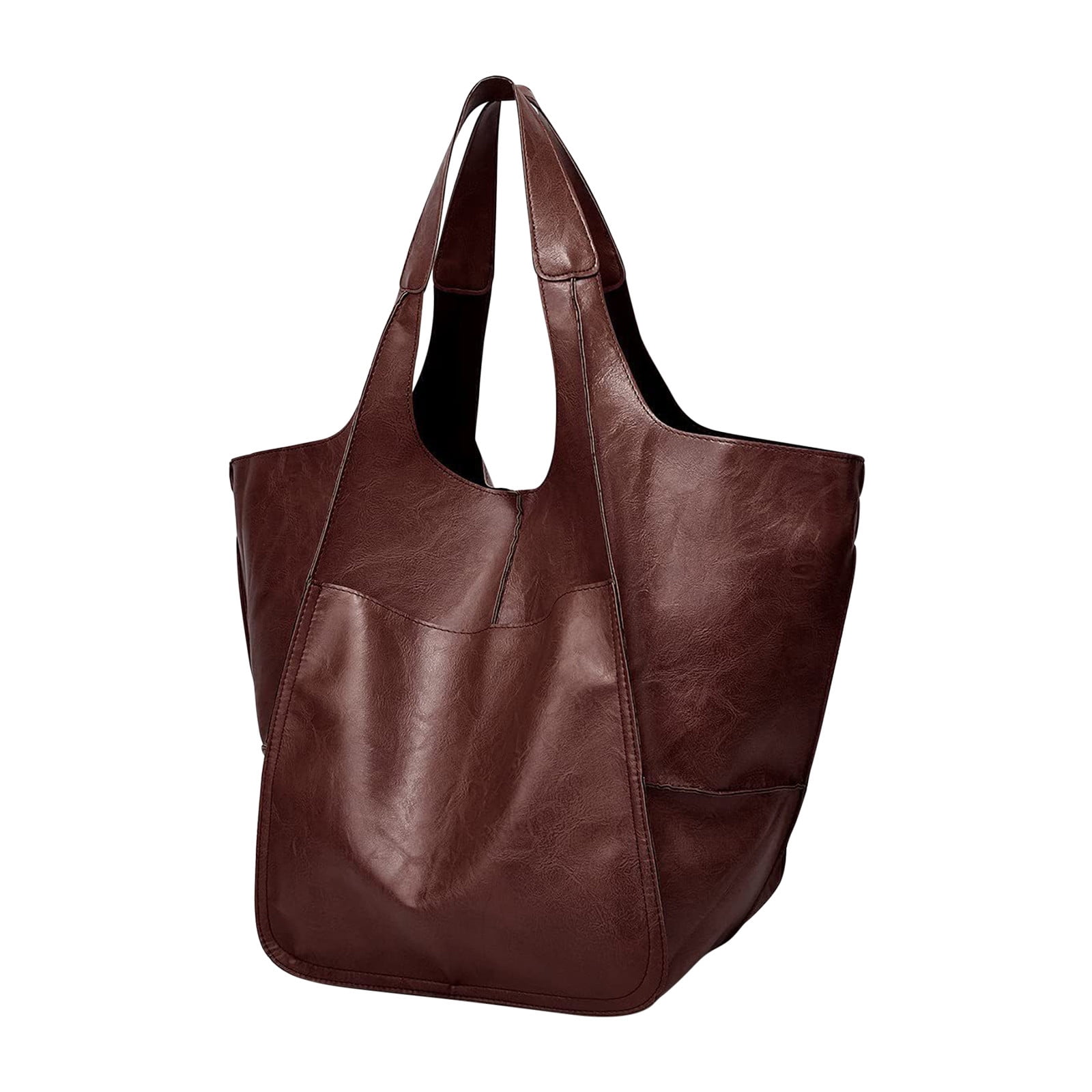 【TOGA】LEATHER TOTE BAG BIG Tao Tao Oversized Leather Tote Bag Huge Capacity Work Hobo