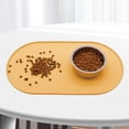 thumbnail image 1 of Tao Tao Pet Placemat For Dog And Cat, Anti-Slip Waterproof Dogs Feeding Bowl Mat Prevent Food and Water Overflow, Silicone Puppy Dish Mats Suitable for Small Medium Big Pets Beige, 1 of 7