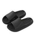 thumbnail image 1 of Tao Tao Pillow Slippers for Women and Men Rubber Cloud Slides House Slides Shower Sandals 2024 Comfortable Indoor Shoes Black 36, 1 of 2