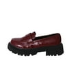 thumbnail image 1 of Tao Tao Platform Patent Loafer For Women, Women's Patent Chunky Platform Heels Loafers Casual Fashion Slip On Dressy Shoes Burgundy 39, 1 of 7