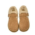 thumbnail image 1 of Tao Tao Platform Slippers for Women Mini Ankle Booties Warm Fuzzy Slippers Suede Boots With Platform Cozy Slides Lightweight Boots Brown 38, 1 of 4