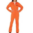thumbnail image 1 of Tao Tao Prisoner Clothes Orange Prison Jumpsuit For Adult Dress Up Clothes For Women Jail Criminal Outfit Orange M-L, 1 of 3