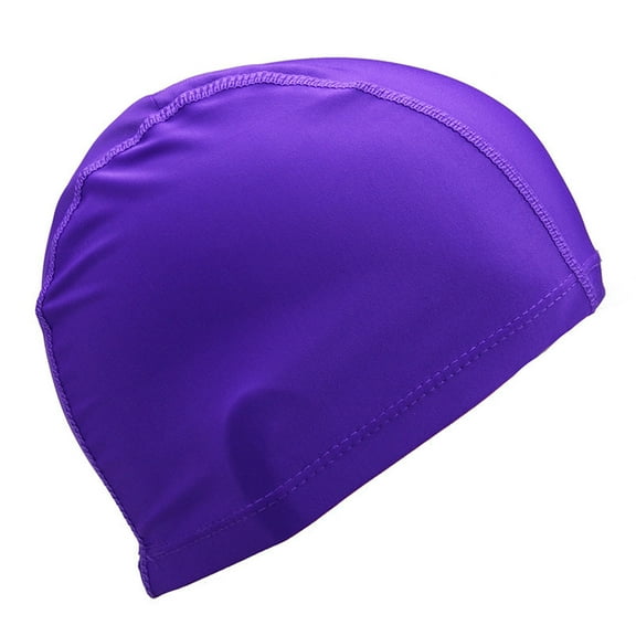 Tao Tao Pure Color Swim Cap,Sports Quick Drying Headscarf Bathing Cap For Kids Boys Girls Anti-Slip Fabric Bathing Caps Swimming Pool Hat Purple 8-18 Years