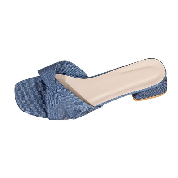 Tao Tao Sandals For Women Wedge Slipper Casual Fish Mouth Open Toe Hollow Out Slip On Slides Classic Outdoor Shoes Dressy Pumps Shoes Blue 35