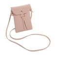 thumbnail image 1 of Tao Tao Shoulder Crossbody Bag Soft PU Leather Cellphone Purse Moblie Phone Carrying Cases Shoulder Bag Pouch Daily Use Pink, 1 of 9