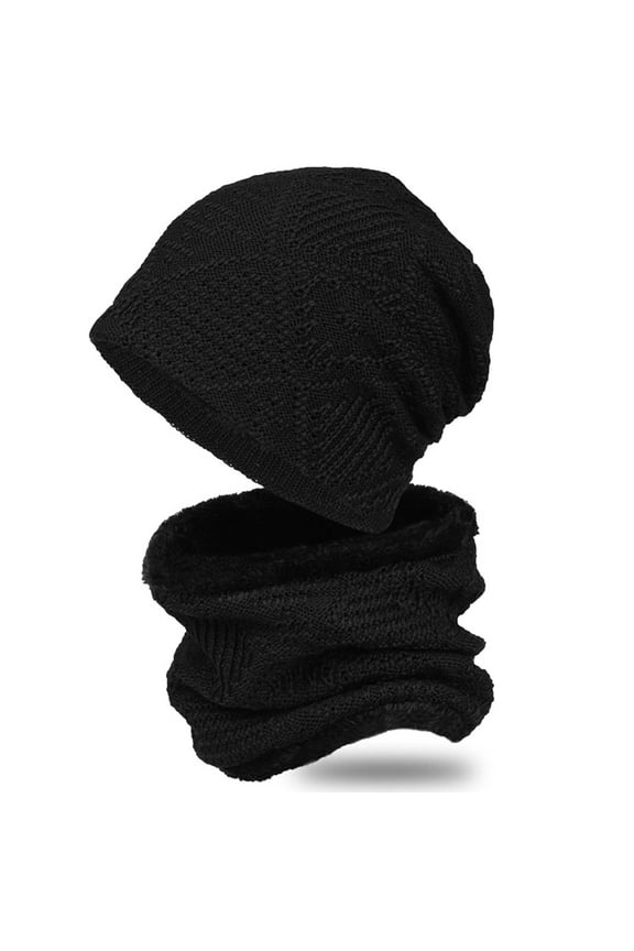 Slouchy Beanie for Men Winter Hats for Guys Cool Beanies Mens Lined Knit Warm Thick Skully Stocking Binie Hat Black Free Size