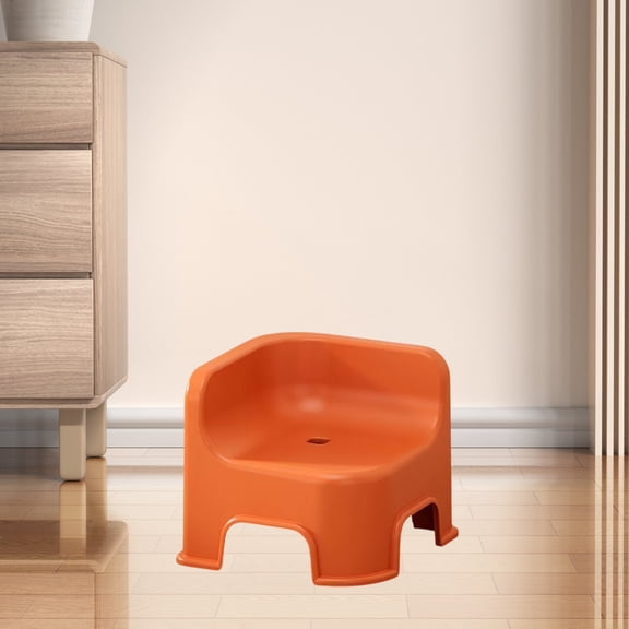 Tao Tao Small Stool, Shoe Stool Multiuse Stable Ergonomic Sturdy Potty Stool, Step Stool Bathroom Small Stool Plastic Stool Home Stepping Non Slip Thickened Stool Baby Low Stool Orange