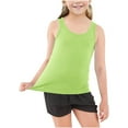 thumbnail image 1 of Tao Tao Soft Undershirt Tank Top Cotton Undershirt Sleeveless Shirts For Kids Girls Boys Toddler Solid Color Soft Bottom Camisole Green 12 Years, 1 of 6