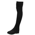 thumbnail image 1 of Tao Tao Thigh High Boots for Women, Winter Over Knee Boots, Fashion Knitted Thick Thigh Tigh Boot Leg Warmers Solid Color Anti Slip Shoes Black 40, 1 of 9