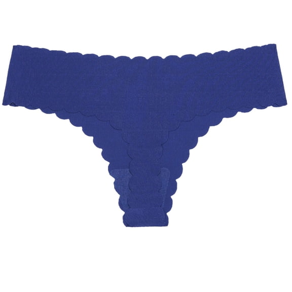 Tao Tao Thongs for Women Seamless Underwear Low Rise Panties Thong Navy L