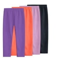 thumbnail image 1 of Tao Tao Toddle Girls Leggings Cotton Leggings Thin Solid Color Children's Pants Yoga Pants Elastic Comfortable Tights Pants Full Length Dance Pants 4 Pack Purple 9 Years, 1 of 8