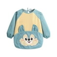 thumbnail image 1 of Tao Tao Toddler Boys Girls Bib Full Coverage Apron, Baby Waterproof Smock, Long Sleeve Squirrel Prints Bib, Easy To Clean Baby Bibs For Eating Green 5 Years, 1 of 3