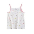 thumbnail image 1 of Tao Tao Toddler Girls Cotton Camisole Undershirts Cute Flower Printed Tank Top Camis For Kids Summer Sleeveless Vest White 3 Years, 1 of 7