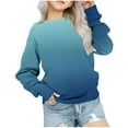 thumbnail image 1 of Tao Tao Toddler Kids Boys Girls Crewneck Sweatshirt Long Sleeve Tops Cute Pullover Loose Fit Casual Outfit Athletic Spring Fall Blue 2 Years, 1 of 8