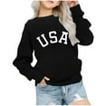 thumbnail image 1 of Tao Tao Toddler Kids Boys Girls Loose Graphic Letter Print Sweatshirts Crewneck Fleece Pullover Tops Fall Winter Fashion Clothes Black 1 Years, 1 of 7
