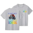 thumbnail image 1 of Tao Tao Toddler Kids T-Shirt Crew Neck Short Sleeve Pullover Shirt Letter T-shirt Tops For Boys Girls Summer Clothes Back To School Blouse Gray 4 Years, 1 of 2