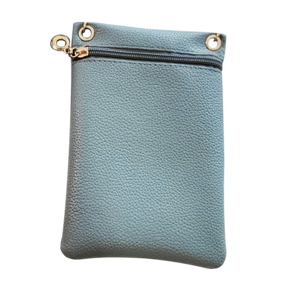 Tao Tao Ultralight Cell Phone Purse, PU Small Phone Purse Crossbody Phone Purse With Zipper Smartphone Crossbody Bag Blue