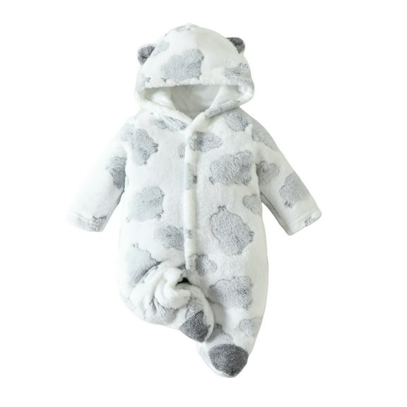 Tao Tao Unisex Baby Clothes Winter Coats Cute Newborn Infant Jumpsuit Snowsuit Bodysuits Registry for Baby Essentials Stuff White 73 3 Months