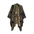thumbnail image 1 of Tao Tao Unisex Retro Warm Shawls Poncho Cape Floral Printed Open Front Cardigans Sweater Gold Free Size, 1 of 3