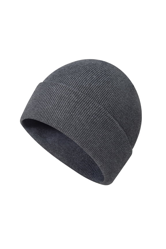 Unisex Skull Knitted Beanie Hat Ski Cap Plain Solid Color Gray Free Size
