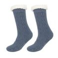 thumbnail image 1 of Tao Tao Unisex Slipper Fuzzy Socks Winter Cozy Fluffy Cabin Warm Fleece Soft Comfy Thick Non Slip Home Socks Blue Free Size, 1 of 4