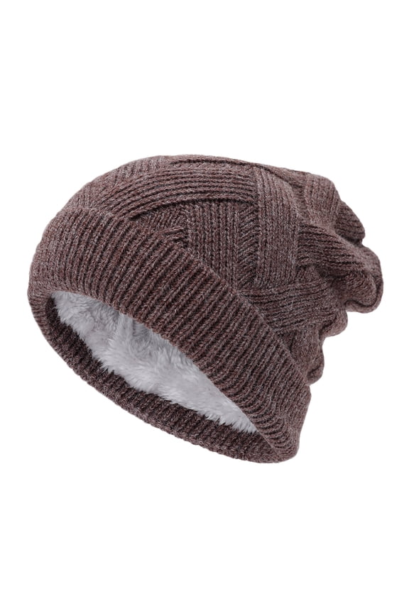 Unisex Slouchy Beanie Knit Crochet Rasta Cap Winter Hat Warm Knitted Thick Baggy Slouchy Beanie Skull Cap Coffee Free Size