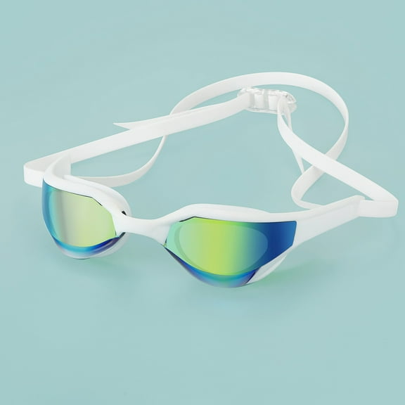 Tao Tao Unisex Swipe Swimming Goggles For Men & Women Anti-Fog,UV Technology Dual Strap No Leakage Swim Goggles Adult Swim Goggles Competition Swim Goggles White