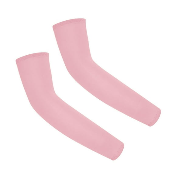 Tao Tao Unisex UV Protection Sleeves Long Arm Sleeves Cooling Arm Cover For Outdoor(Solid Colors,1 Pairs) Pink L