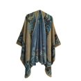 thumbnail image 1 of Tao Tao Unisex Women's Shawls Wraps Winter Open Front Poncho Cape Oversized Cardigan Sweater Khaki Free Size, 1 of 3