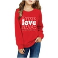 thumbnail image 1 of Tao Tao Valentine's Day Sweatshirt For Children Boys Girls Cute Graphic Prints Round Neck Long Sleeve Shirt Casual Pullover Tops Red 2 Years, 1 of 3