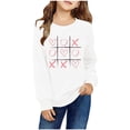 thumbnail image 1 of Tao Tao Valentine's Day Sweatshirt For Children Boys Girls Graphic Prints Round Neck Long Sleeve Shirt Casual Pullover Tops Hoodie White 3 Years, 1 of 3