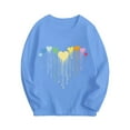thumbnail image 1 of Tao Tao Valentines Day Sweatshirt Toddle Boys Girls Creative Love Heart Shirts Valentine Pullover Long Sleeve Tops Casual Loose Fit O-Neck Valentines Day Shirt Light Blue 5 Years, 1 of 2