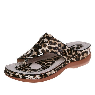 Tao Tao Wedge Flat Sandals For Women, Summer Slip On Slipper Casual Open Toe Walking Platform Sandals Slide Orthotic Arch Support Sandals Camouflage 38