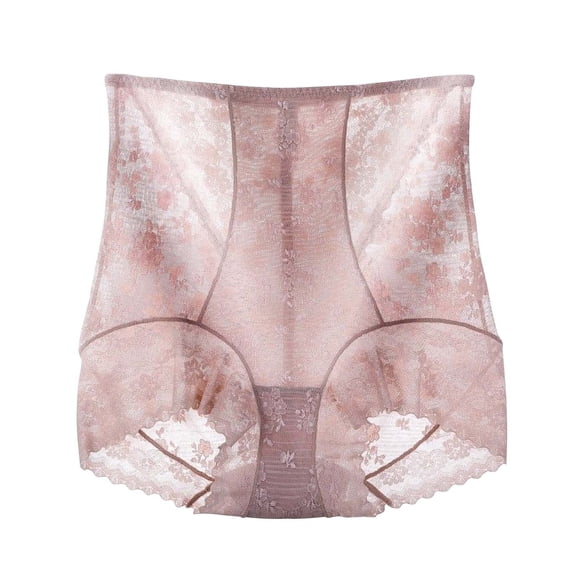 Tao Tao Woman Slimming Tummy Control Shapewear Shorts Waist Trainer Control Panties Body Shaper Elastic Underwear Lace Printing Thin Style Underpants Lift Shapewear Pants Pink M