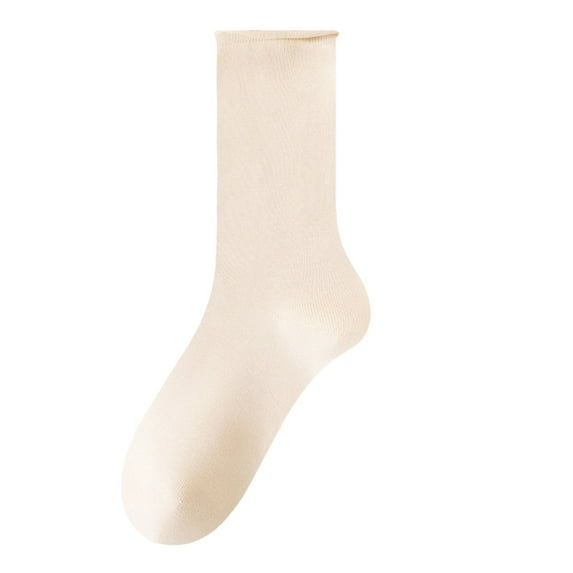 Tao Tao Women Crew Socks Cotton Dress Socks Ankle Neutral Casual Daily Wear Gilr Lady Solid Color Quarter Socks Rose Gold Free Size