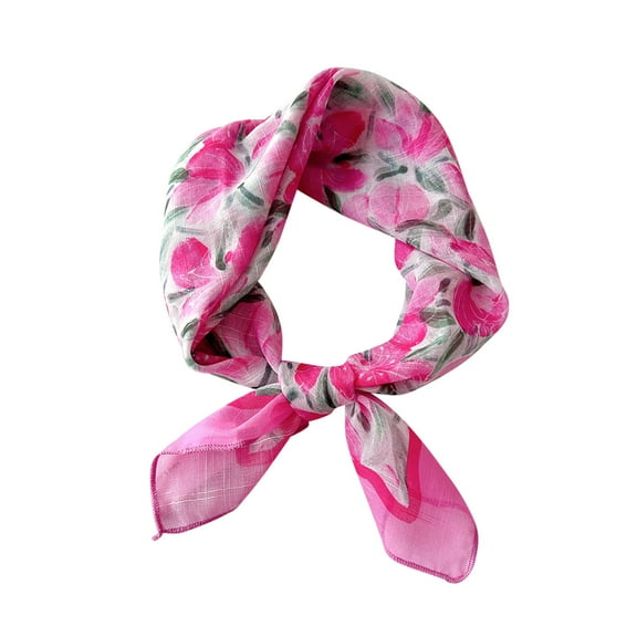 Tao Tao Women Square Scarf Head Neck Scarves Lightweight Fashion Neck Silk Satin Head Scarves For Sleeping Handbags Scarf Pink