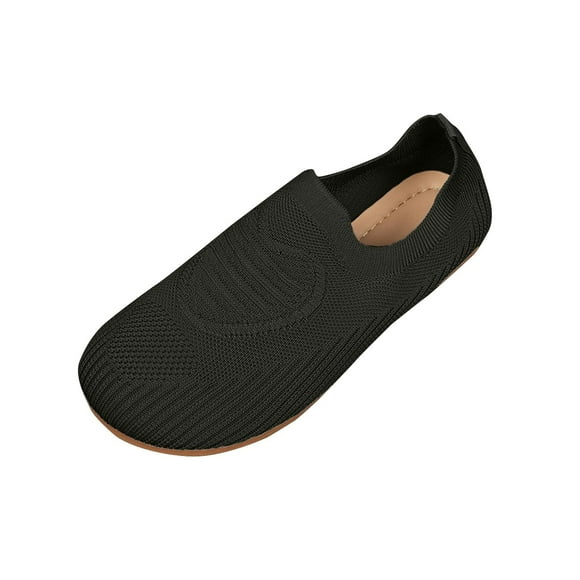 Tao Tao Women Walking Shoes Lightweight Breathe Mesh Running Shoes Slip On Fashion Tennis Sneakers Comfort Gym Workout Black 42