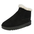 thumbnail image 1 of Tao Tao Women's Closed-Back Slippers Faux Wool Warm Thick Non-slip Outdoor Indoor House Shoes With Fuzzy Collar Black 36, 1 of 5