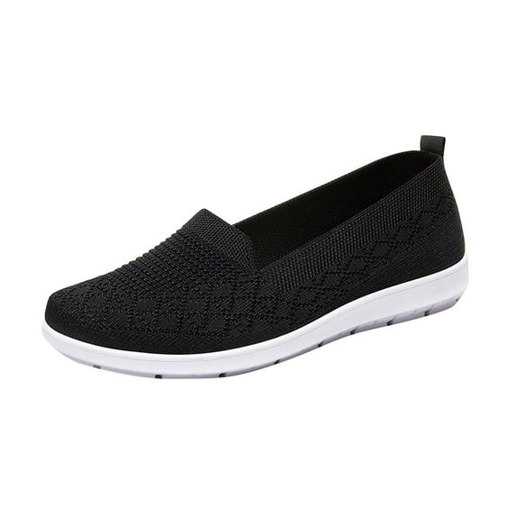 Tao Tao Women's Comfortable Shallow Cloth Shoes Soft Sole Breathable Casual Shoes Black 39