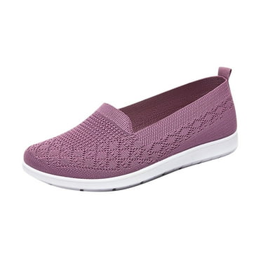 Tao Tao Women's Comfortable Shallow Cloth Shoes Soft Sole Breathable Casual Shoes Purple 41