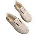 thumbnail image 1 of Tao Tao Women's Flats Slip-On Shoes Flats Closed Toe Cute Loafer Breathable Casual Shoes For Women Fashion Beige 43, 1 of 8