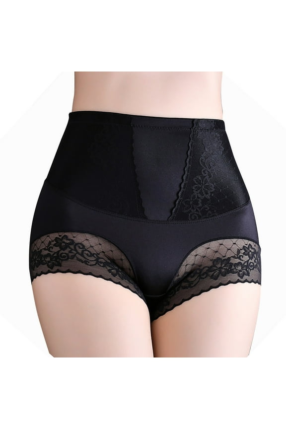 Women's High Waisted Shapewear Shorts Butt Lifter Slimming Underwear Tummy Control Body Shaper Stetch Girdle Panties Black L