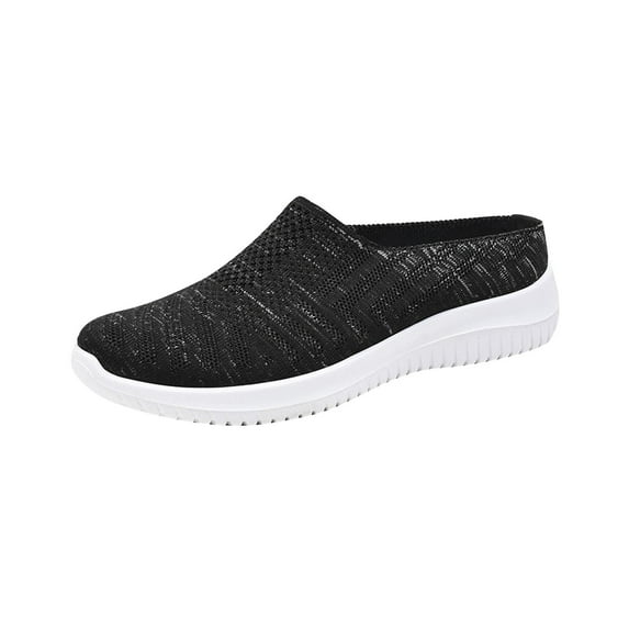 Tao Tao Women's Large Size Cloth Shoes Breathable Soft Sole Casual Mom Shoes Black 39