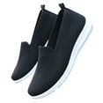 thumbnail image 1 of Tao Tao Women's Mesh Walking Shoes Slip-on Sneakers,Non-Slip Breathable Athletic Comfortable Lightweight Flat Loafer Nurse Shoes Black 39, 1 of 4
