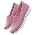 thumbnail image 1 of Tao Tao Women's Mesh Walking Shoes Slip-on Sneakers,Non-Slip Breathable Athletic Comfortable Lightweight Flat Loafer Nurse Shoes Pink 40, 1 of 4