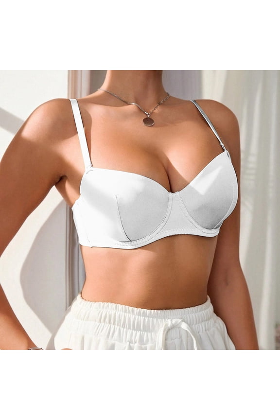 Women's One Fab Fit Modern Demi Underwire T-Shirt Bra White 70B