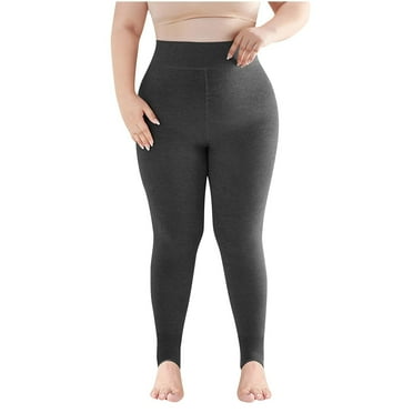 Tao Tao Women's Plus Size Stretchy Soft Lightweight Full Length Leggings Dark Gray L