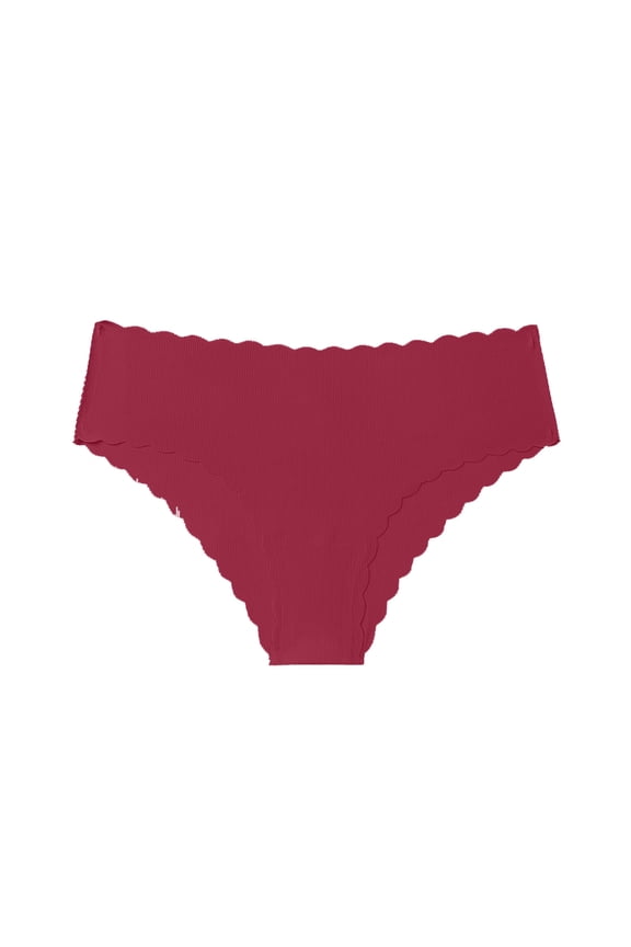 Women's Seamless Hipster No Show Invisible Ice Silk Stretch Underwears Pack Bikini Underwear Panty Red XS